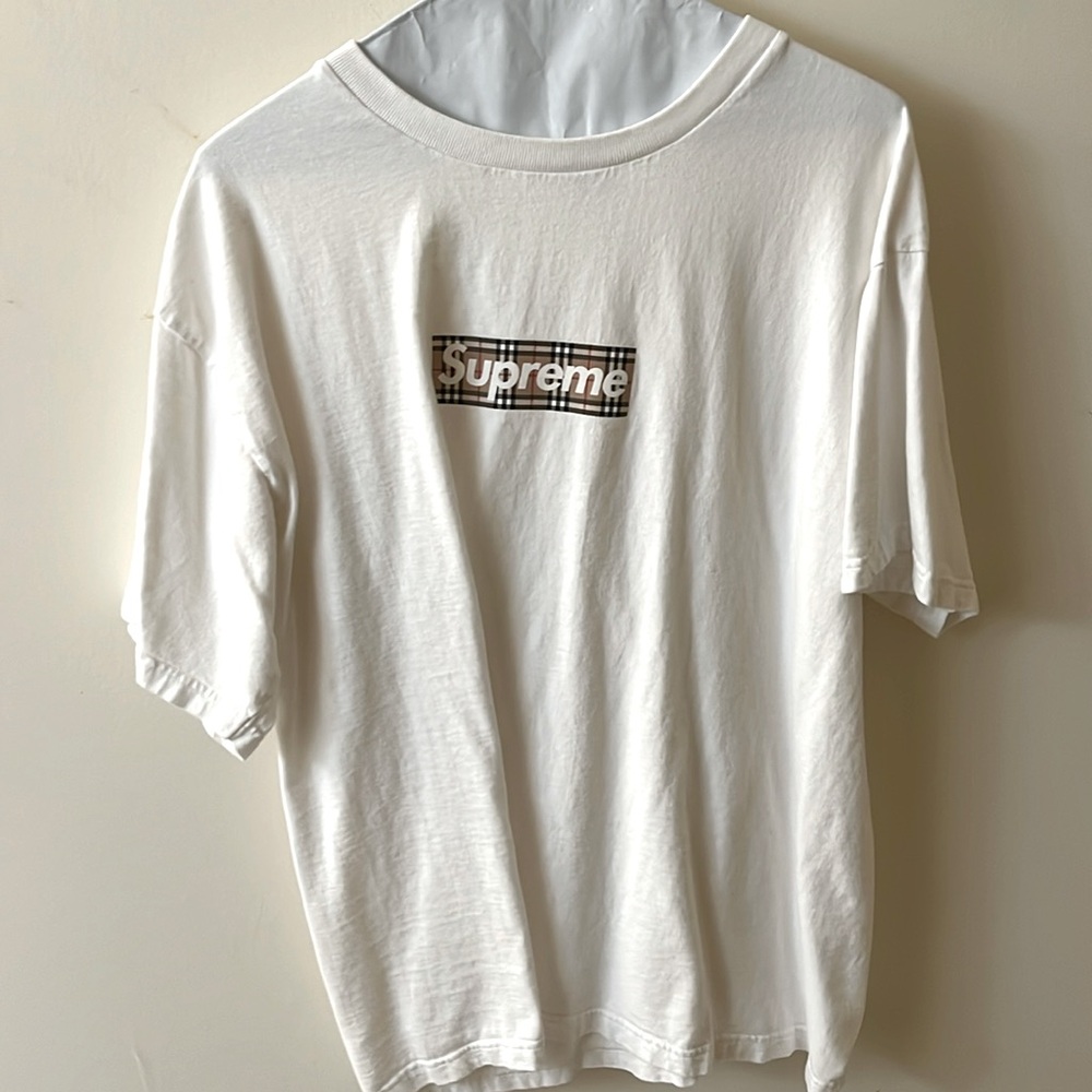 Supreme x Burberry Box Logo TEE
